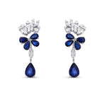 8,63 Carat Diamond Sapphire Earrings