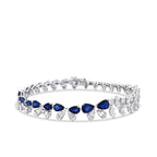 5,90 Carat Diamond Sapphire Bracelet