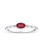 0,31 Carat Diamond Ruby Ring