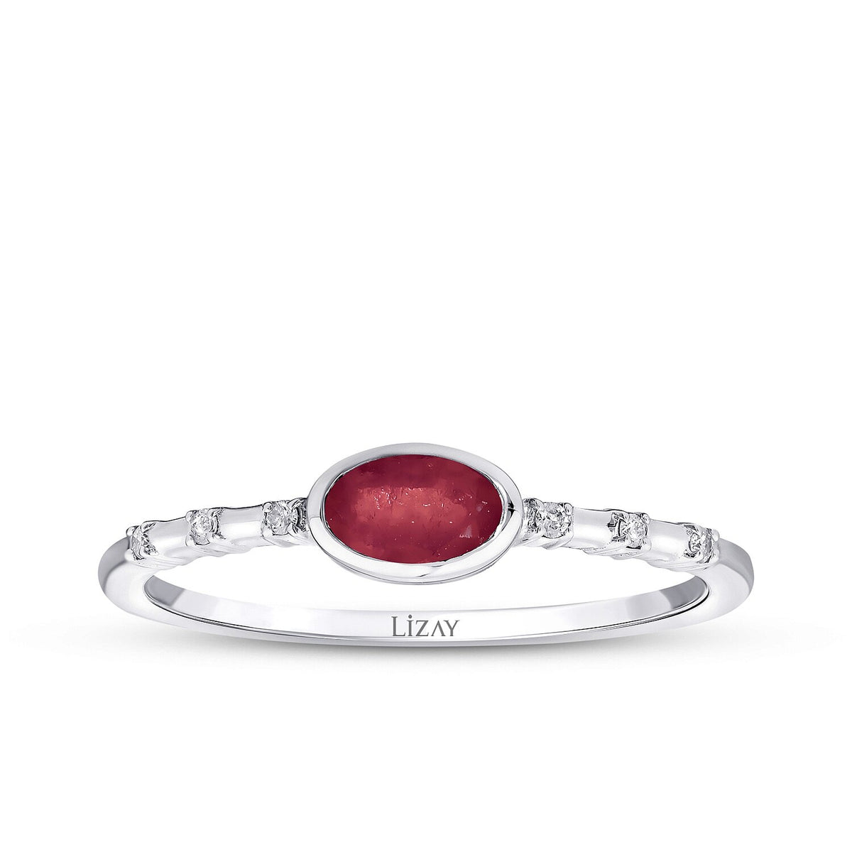0,31 Carat Diamond Ruby Ring