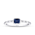0,29 Carat Diamond Sapphire Ring