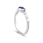 0,43 Carat Diamond Sapphire Ring