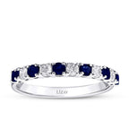 0,59 Carat Diamond Sapphire Ring
