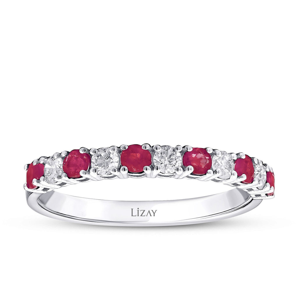 0,57 Carat Diamond Ruby Ring