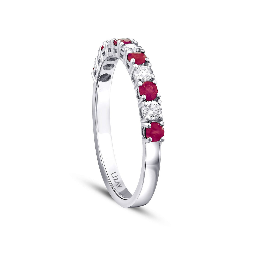 0,57 Carat Diamond Ruby Ring