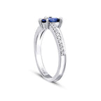 0,69 Carat Diamond Sapphire Butterfly Ring