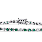 1,89 Carat Diamond Emerald Bracelet