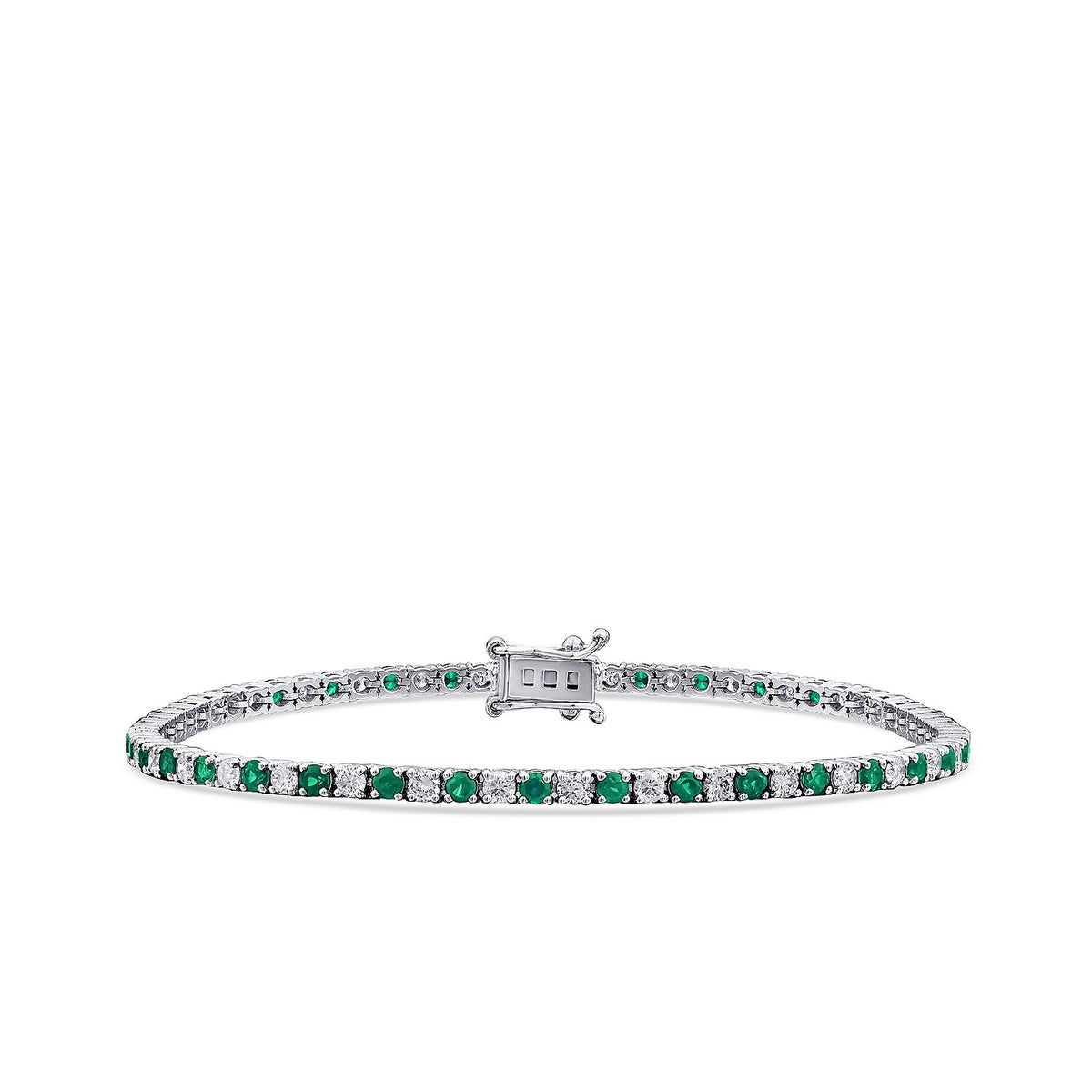 3,27 Carat Diamond Emerald Bracelet