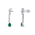 0,86 Carat Diamond Emerald Earrings