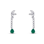 0,86 Carat Diamond Emerald Earrings