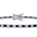 3,79 Carat Diamond Sapphire Bracelet