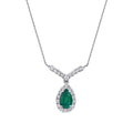 0,71 Carat Diamond Emerald Necklace