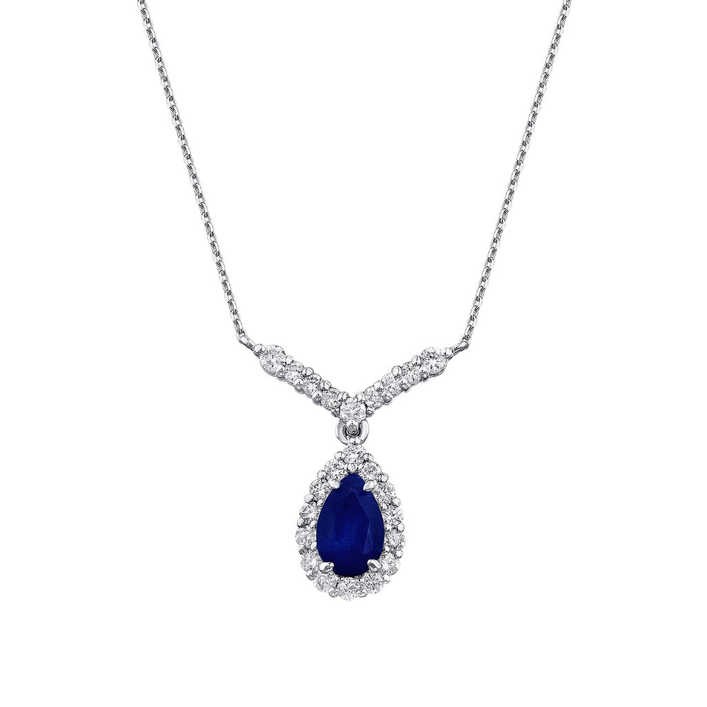 0,55 Carat Diamond Sapphire Necklace