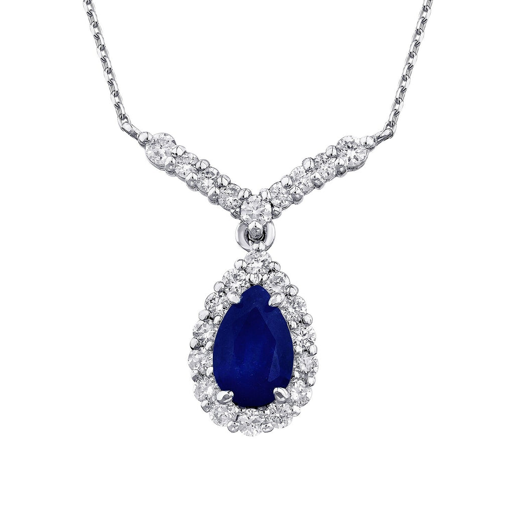 0,55 Carat Diamond Sapphire Necklace