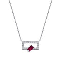 0,34 Carat Diamond Ruby Necklace