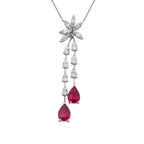 2,11 Carat Diamond Ruby Necklace