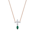 0,50 Carat Diamond Emerald Necklace