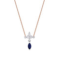 0,63 Carat Diamond Sapphire Necklace
