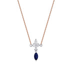 0,63 Carat Diamond Sapphire Necklace