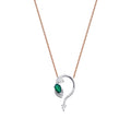 0,41 Carat Diamond Emerald Necklace