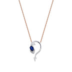 0,40 Carat Diamond Sapphire Necklace