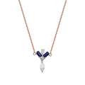 0,63 Carat Diamond Sapphire Necklace