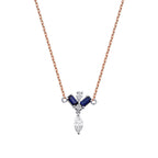 0,63 Carat Diamond Sapphire Necklace
