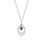 0,65 Carat Diamond Emerald Necklace