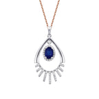 0,60 Carat Diamond Sapphire Necklace