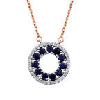 1,19 Carat Diamond Sapphire Necklace