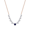 0,97 Carat Diamond Sapphire Necklace