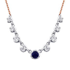 0,97 Carat Diamond Sapphire Necklace