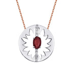 0,86 Carat Diamond Ruby Necklace