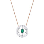 0,54 Carat Diamond Emerald Necklace