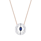 0,62 Carat Diamond Sapphire Necklace