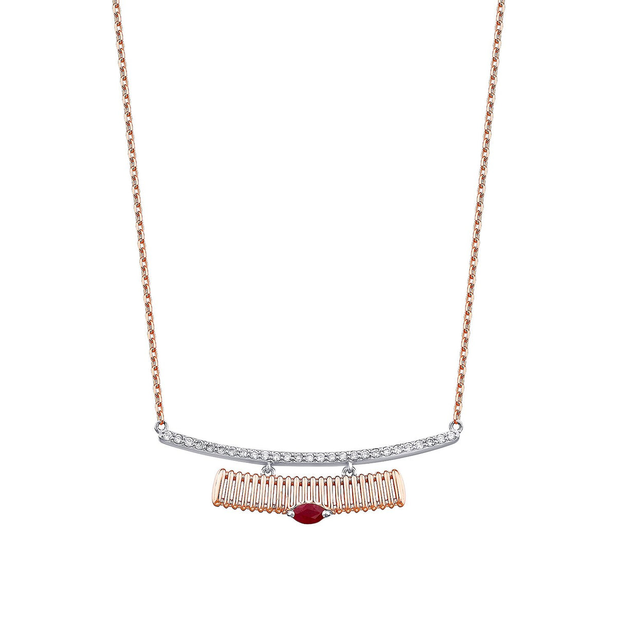 0,39 Carat Diamond Ruby Necklace