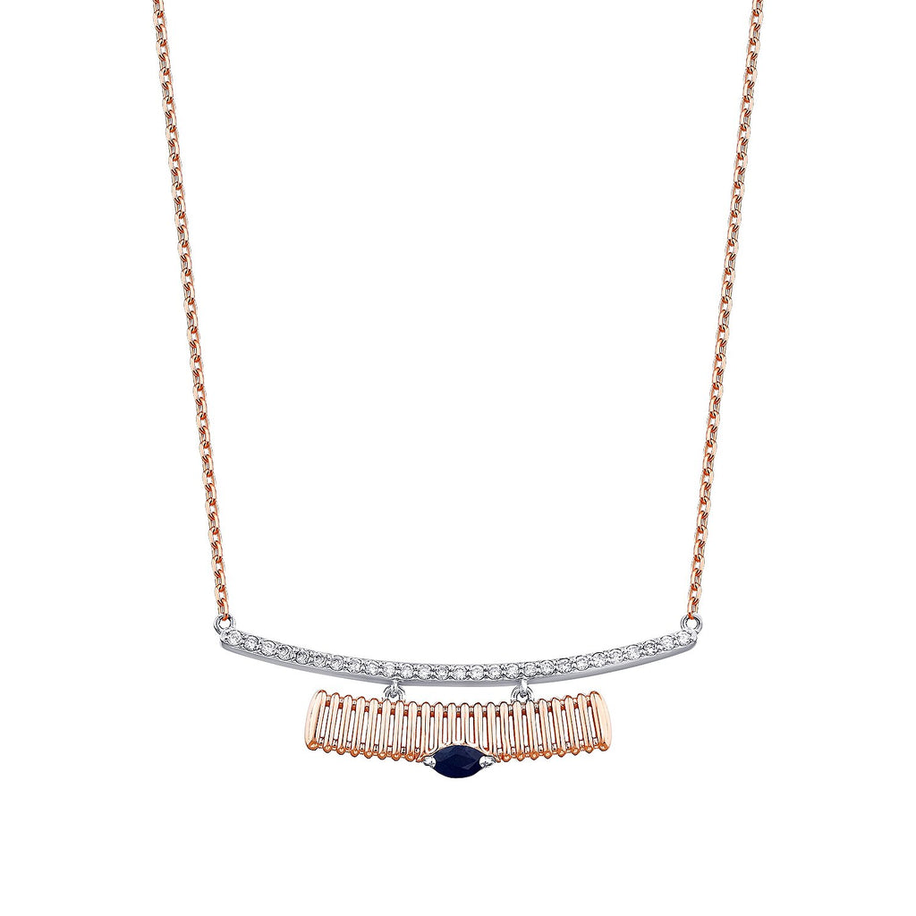 0,36 Carat Diamond Sapphire Necklace