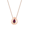 0,59 Carat Pear Ruby Necklace
