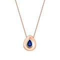 0,34 Carat Pear Sapphire Necklace