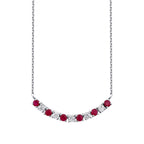 0,49 Carat Diamond Ruby Necklace
