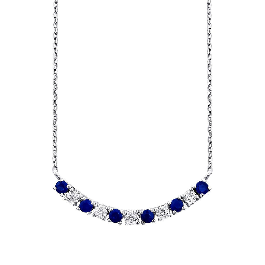 0,49 Carat Diamond Sapphire Necklace