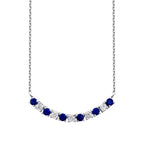 0,49 Carat Diamond Sapphire Necklace