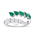 1,05 Carat Diamond Emerald Ring