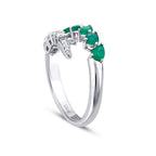 1,05 Carat Diamond Emerald Ring
