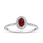 0,44 Carat Diamond Ruby Ring