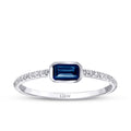 0,43 Carat Diamond Sapphire Ring