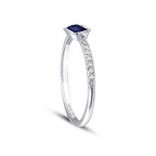 0,43 Carat Diamond Sapphire Ring