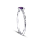 0,31 Carat Diamond Amethyst Ring