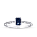 0,48 Carat Diamond Sapphire Ring