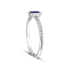 0,48 Carat Diamond Sapphire Ring